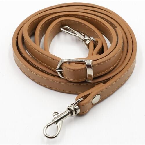 120cm Leather Shoulder Bag Strap Handle Gold Buckle Bag Accessories for DIY Crossbody Bags Adjustable Belt Leather Bag Strap DIY