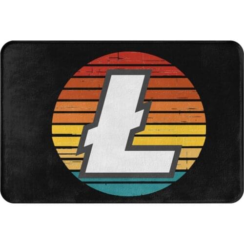 Litecoin Crypto Miners Bedroom Mat Grunge Retro Doormat Kitchen Carpet Outdoor Rug Home Decor