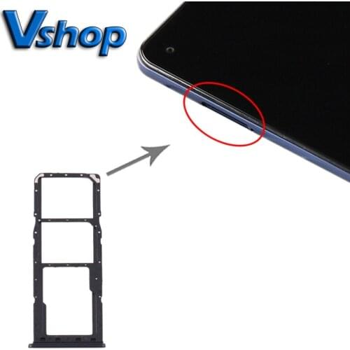 SIM Card Tray + SIM Card Tray + Micro SD Card Tray for Samsung Galaxy A21s Mobile Phone SIM Card Socket Replacement Parts