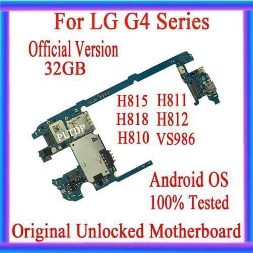 32GB Disassemble For LG G4 Motherboard H815 H811 H810 H812 VS986 Factory Unlocked Mainboard For LG G4 Logic Board Full chip