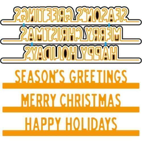 Metal Cutting Dies Merry Christmas Happy Holidays Seasons Greetings for DIY Scrapbooking Paper Cards Crafts Embossing New 2018