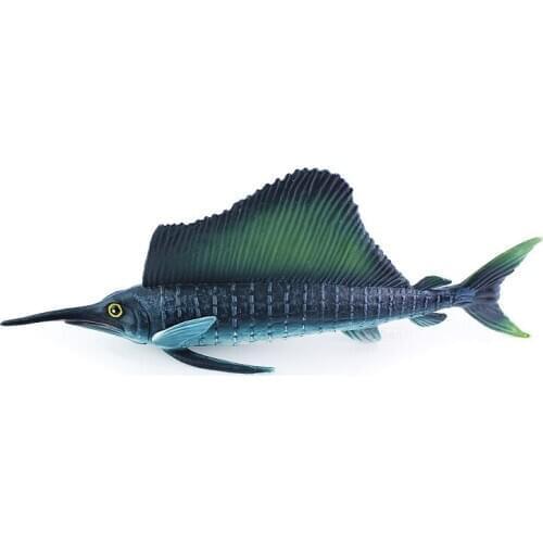 Mini Sailfish Tropical marine fish Simulation Model Billfish realistic resins Lifelike solid model children science teaching aid
