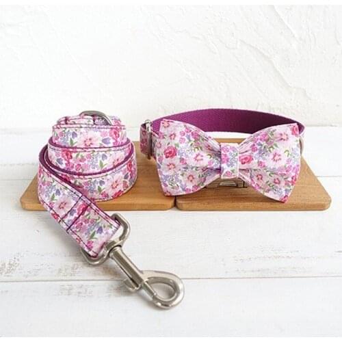 MUTTCO Fashion Bowknot Dog Ring Drawstring Pet Supplies Collars and Ties Wholesale Trade UDC-049 Good Quality and Many Sizes