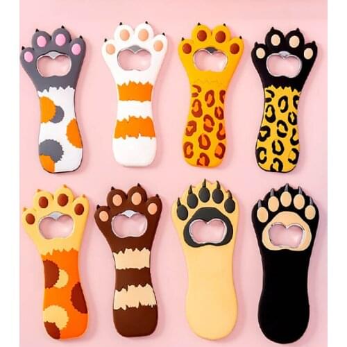 Cartoon Animal Paw Bottle Beer Opener Refrigerator Sticker Cute Kitchen Accessories Party Supplies Bar Tools Nice Gift