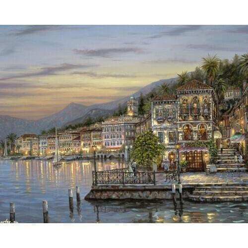 A13571 11CT/14CT/18CT/25CT/28CT night snowing patterns Counted Cross Stitch DIY Cross Stitch Kits Embroidery Needlework Sets