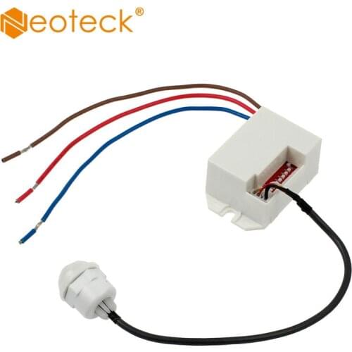 Neoteck 360 Degree Recessed PIR Sensor Detector Ceiling Occupancy Motion Light Switch 220-240V/AC 800W Motion Light Switch