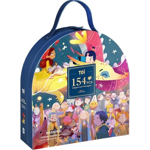 Toi montessori Kids Popular Interesting Cartoon 154 Pieces Art Children Colorful Early Educational Paper Jigsaw Puzzle Toys