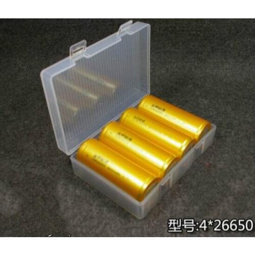 NEW Soshine Portable Hard Plastic Case Holder Storage Box for 4 x 26650 Batteries