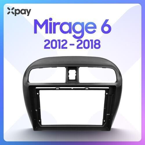 XPAY 9 inch 2din car dashboard frame CD DVD GPS car radio stereo trim kit audio panel for Mitsubishi Mirage 6 2012-2018 Frame