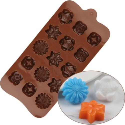 Chocolate Silicone Mold Cake Decorating tools Flower shape Pretty Kitchen Set Baking For Chocolate Ice Candy Jelly Resin DIY
