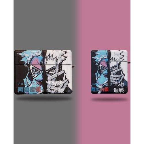 Agrotera Full Protective Silicone AirPods Accessories Cover Compatible with AirPods Pro 1 2 3 Jujutsu Kaisen Ryomen Sukuna