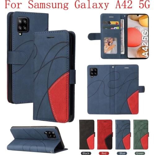 Sunjolly Case for Samsung Galaxy A42 5G Wallet Stand Flip PU Leather Phone Case Cover coque capa Case Cover