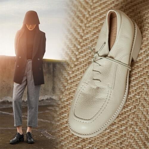 PXELENA Hot Top Quality Genuine Leather Sheepskin Oxfords Women British Lace Up Soft Comfort Cozy Daily Casual Derby Shoes 34-42