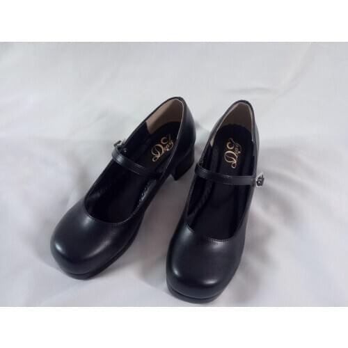Lolita shoes sweet princess daily round head japanese high heel vintage college student kawaii shoes cosplay loli women shoes