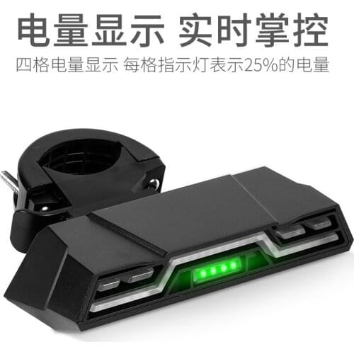 Bicycle tail light tri-color light highlight LED night riding tail light charging waterproof warning tail light riding equipment