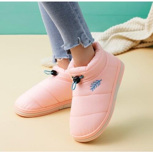 Women Lightweight Ankle Boots Fashion Snow Boots For Couple Winter Flats Cotton Shoes Keep Warm Winter Women Boots Botas Mujer