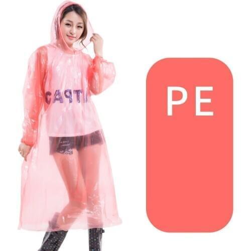 1Pcs Disposable Raincoat Transparent Emergency Raincoat Waterproof Hood Poncho Travel Camping Rain Coat Outdoor Tool
