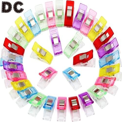 10/20/50pcs/lot Colored Plastic Clips Fabric Clamps Patchwork Hemming Handmate Tools Sewing Accessories Sewing Craft Quilt