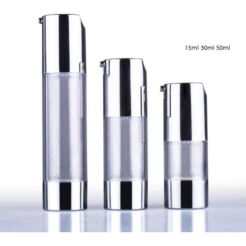 10pcs Packaging Airless Pump Bottles Vacuum Containers Cosmetic Portable Empty Lotion Bottle Plastic Clear 15ml 30ml 50ml