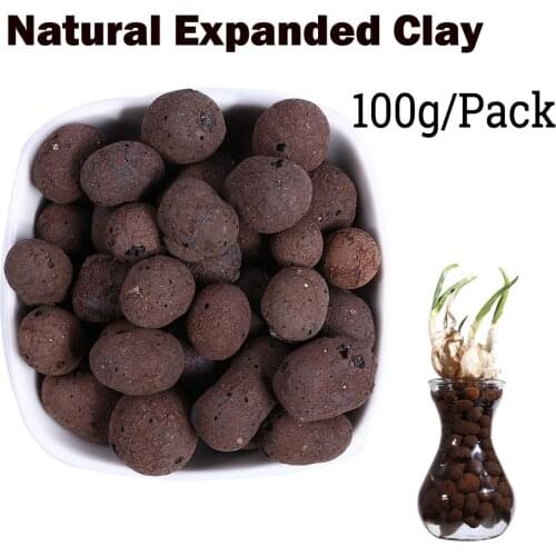 100g/Pack Ceramic Hydroponic Soil Negative Ion Pottery Carbon Ball Nutrient Organic Expanded Clay Pebbles Plant Aquaculture Tool