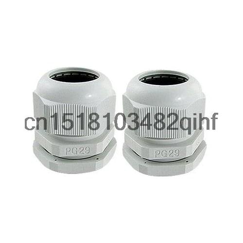 2 Pcs White Plastic PG29 Waterproof IP67 Cable Glands