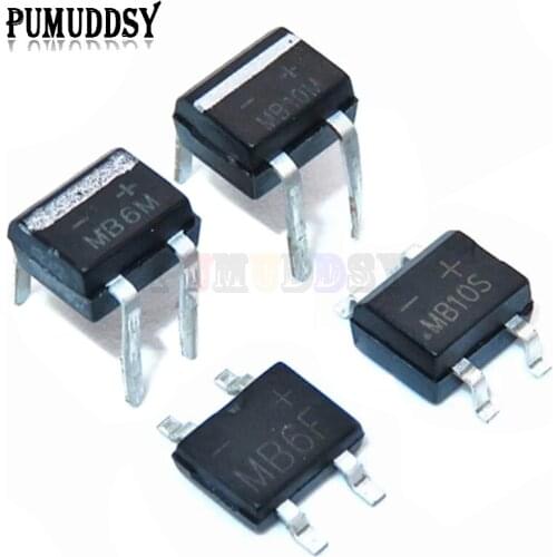 20PCS MB6F MB6S MB10S MB6M DB107S DB157S DB207S DB107 DB207 Rectifier Bridge SOP DIP Bridge Stack 0.5A 1A 600V 1000V PUMUDDSY