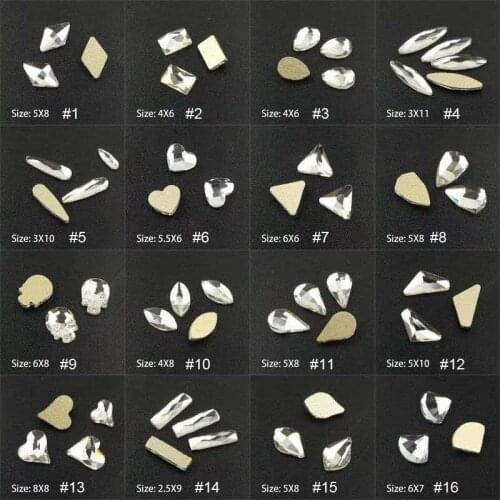 200pcs Nail Jewelry 16 Designs False Nails Jewelry Strass Art 1bag*200pcs Nail Glitter Jewelry Rhinestone Decoration For Nails#J