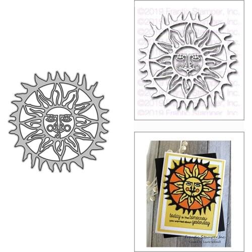 2021 New Magical Sun Face Metal Cutting Dies for DIY Scrapbooking Decorative and Card Making Paper Craft Embossing No Stamps