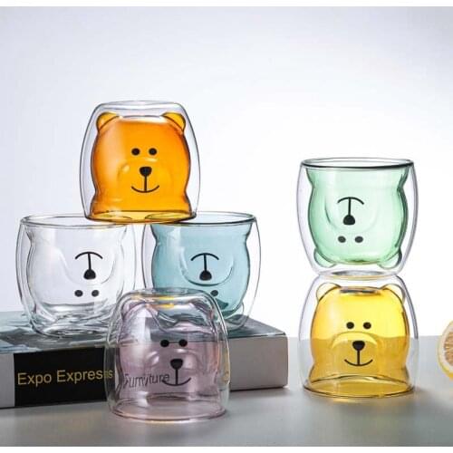 250ml Whiskey Wine Glasses Drinking Tumbler Vodka Cup Coffee Juice Water Cups Tea Creative Mug Double Bottom Glass Mugs For Home