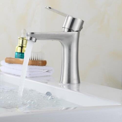 304 Stainless Steel Basin Faucets Hot And Cold Bathroom Faucet Single Handle Basin Mixer Tap Brass Sink Bath Faucet Torneira