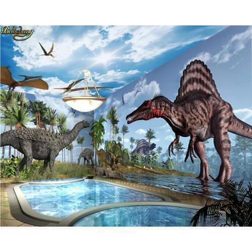 Beibehang papel de parede Custom wallpaper ancient times dinosaur 3D full house wall papers home decor 3d wallpaper