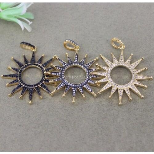 5pcs Charm CZ Star Pendant,Micro Pave Star pendant For Jewelry Necklace Making