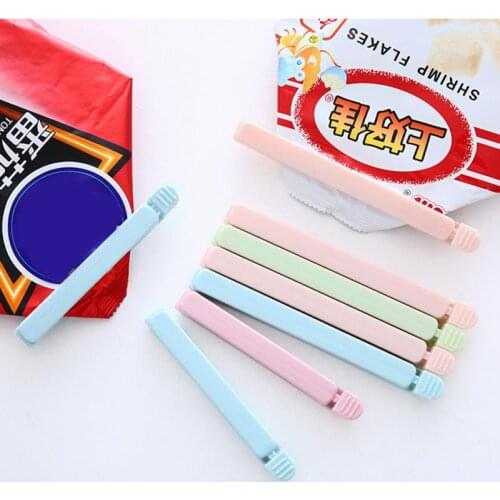 5Pcs Bag Clips Mini Plastic Portable Food Grade Vacuum Sealing Clamp Snack Storage Seal Food Storage Bag Sealer Kitchen Gargets