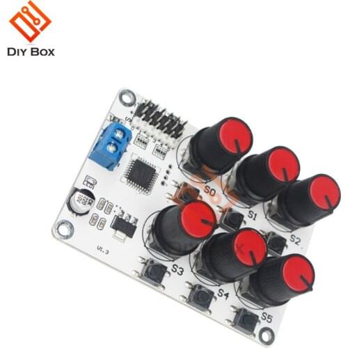 6 Channel Digital Servo Tester 6CH Rotary Knob Servo Driver Controller Board Overcurrent Protection DC5-8.4V