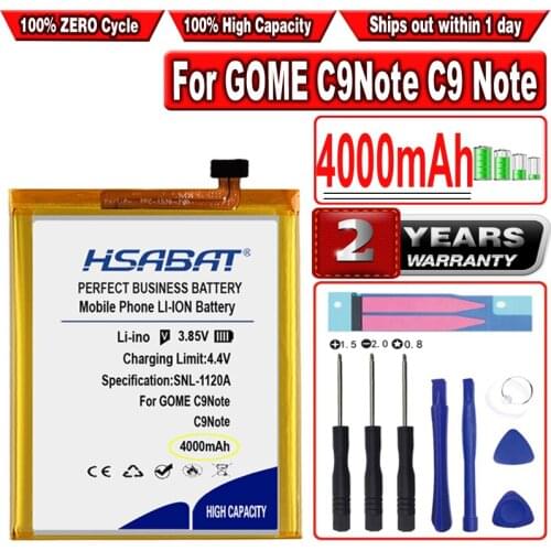 HSABAT 4000mAh Battery for GOME C9Note C9 Note 2018X87A