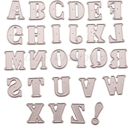 Alphabet Metal Cutting Dies Stencil DIY Scrapbooking Album Stamp Paper Card Embossing Craft Decor Drop Shipping