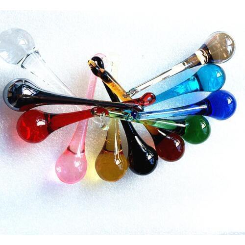 Free Jump Rings) 20pcs/lot 8Colors 20x80mm Crystal Glass Chandelier Pendants/ Crystal Curtain Part/ Crystal Lighting Water Drop