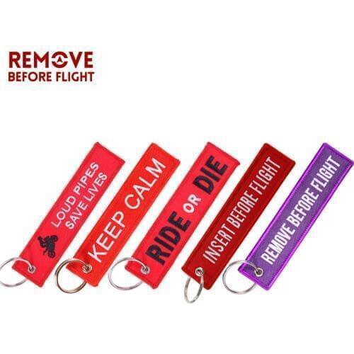 Fashion Motorcycle keychain Embroidery key chain Key Fobs llavero coche car accessories For safety luggage tag Aviation Gift