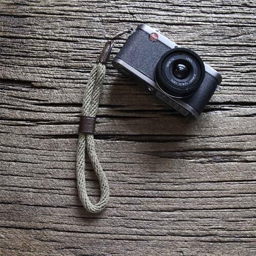 Cam-in WS024 Cowskin & Cotton tape Camera Wrist Strap Leather DSLR spire lamella Hand Belt Photography Accessory 27.5cm length
