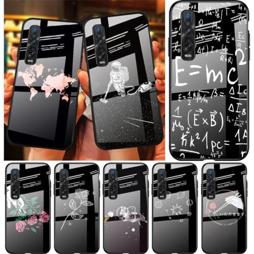 Tempered Glass Cover Move on the Space For OPPO A9 2020 A52 Find X2 Lite Realme 7 7i 6 5 Pro C3 XT Phone Case Shell