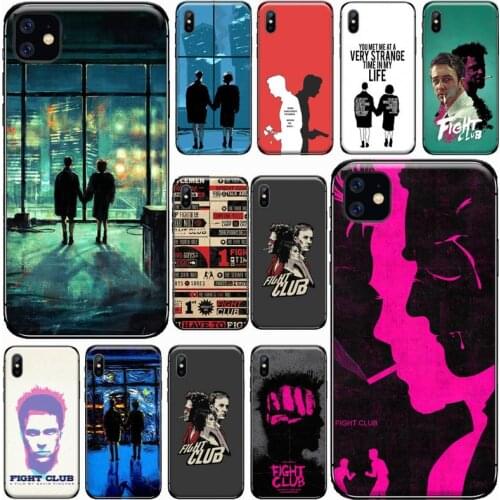 Movie fight club art design Phone Case for iPhone 11 12 pro XS MAX 8 7 6 6S Plus X 5S SE 2020 XR Soft silicone