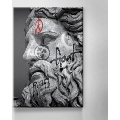 Greek Statue Plaster Sculpture Artwork David Art Canvas Print Painting Figure Wall Picture Living Room Home Decoration Poster