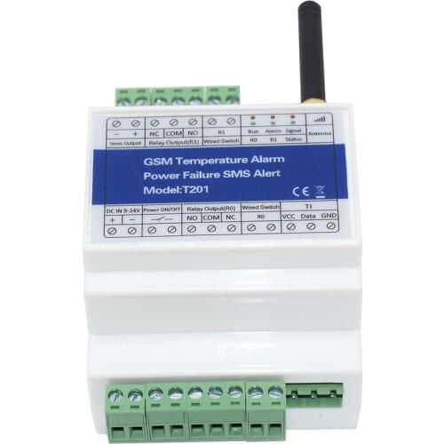 GSM Remote Monitoring Relay Switch Access Controller T201 GSM Temperature Alarm 200 authorized phone numbers
