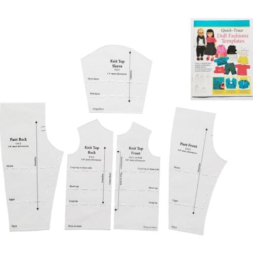 Small fashion fabric sewing doll fashion template pattern design ruler