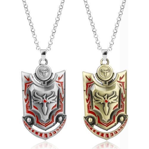 MOCHUN Fashion Jewelry Christmas Gift LO L Leona The Radiant Dawn Valkyrie Shield Necklace Game Chain Choker Necklace for Fans-3