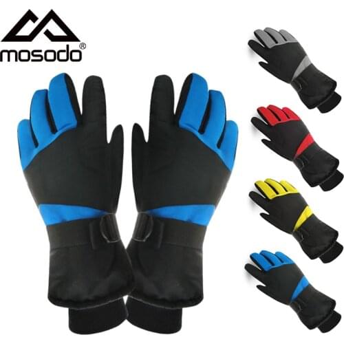 Mosodo Waterproof Ski Gloves Warm Men Women Winter Anti slip Glove for Snowboard Snowmobile Skiing Motocycle Bike Gloves