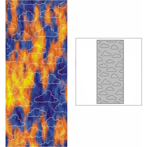 New Spotted Cloudy Sky Slim Background Panel 2021 Metal Cutting Dies for Scrapbooking and Card Making Embossing Craft No Stamps