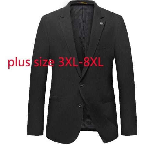 New Arrival Fashion Super Large Spring And Autumn Men Fashion Casual Suit Single Breasted Coat Plus Size 3XL 4XL 5XL 6XL 7XL 8XL