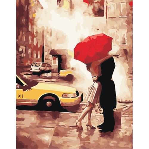 Rejuvenation True Beautiful Car Bus Oil Painting By Numbers Art Picture Acrylic Paint Drawing On Canvas For Couple Hand Painted