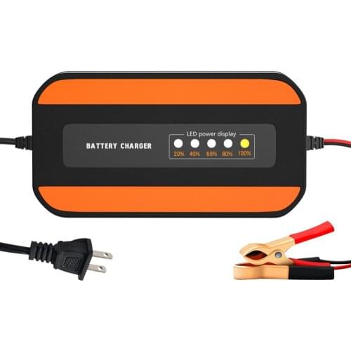 Portable Full Smart Battery Charger Fully Automatic Smart Fast Charger for AGM GEL WET Lead Acid Battery Pulse Repair Charger